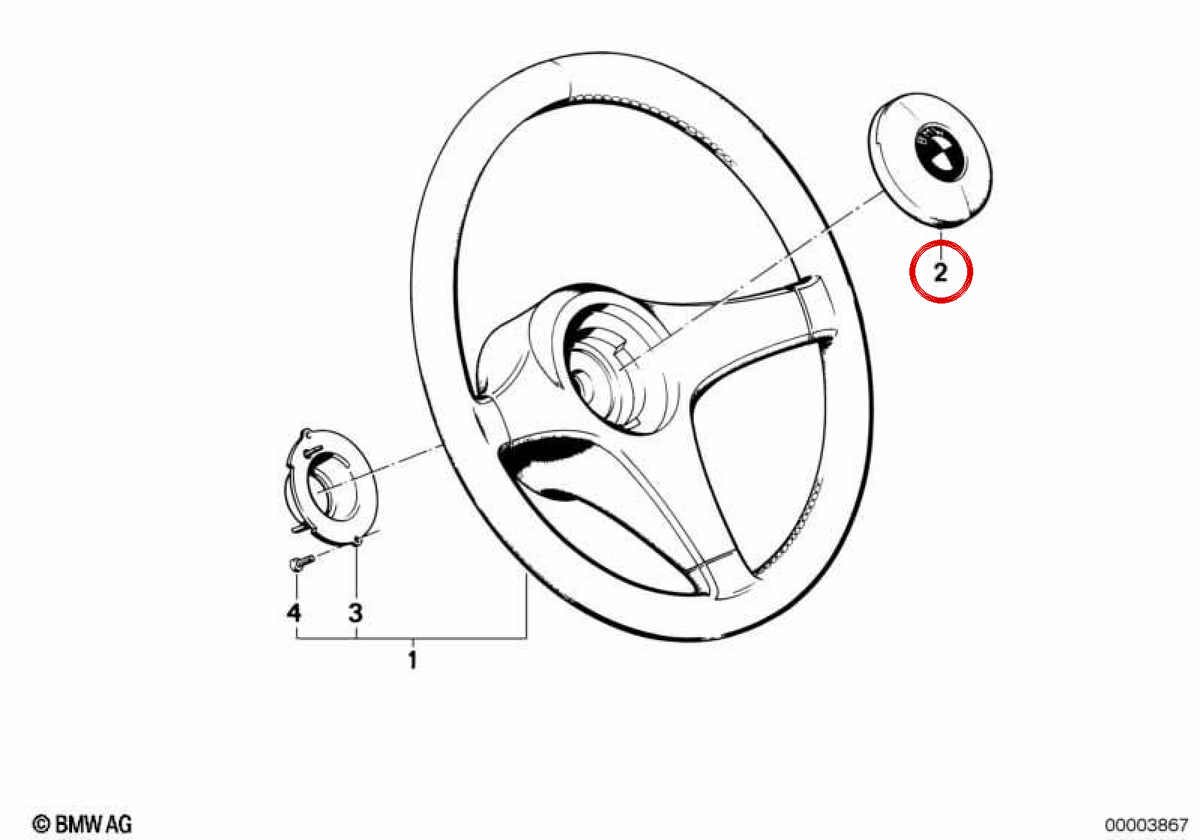 Botão de sinal de giro OEM 32331155293 para BMW E30, E28, E34, E24, E23, E32. BMW genuíno.