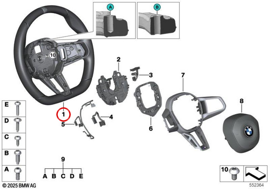M oem sports flyer 32335B32F48 for BMW G68 (525Li, 530Li, 530Lix) and G48 (X3 XDrive30L). Compatible with models since 2024. Original BMW.
