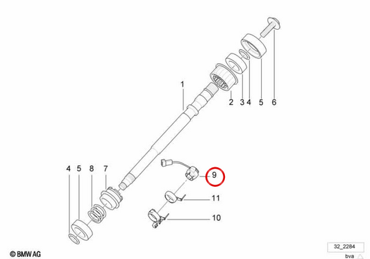 OEM 32351182244 Adresswinkelsensor für BMW E39, E38. Original BMW.