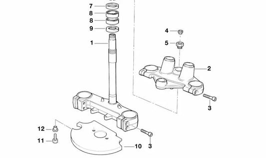 Lower fork bridge OEM 31422345000 for BMW Motorrad F 650 (D169), F 650 (D162), F 650 ST (D163). Original BMW Motorrad.
