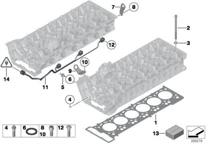 Junta de culata exento asbesto OEM 11128672121 para BMW F01, F02, G12, Rolls-Royce Phantom RR11… y más. Original BMW.