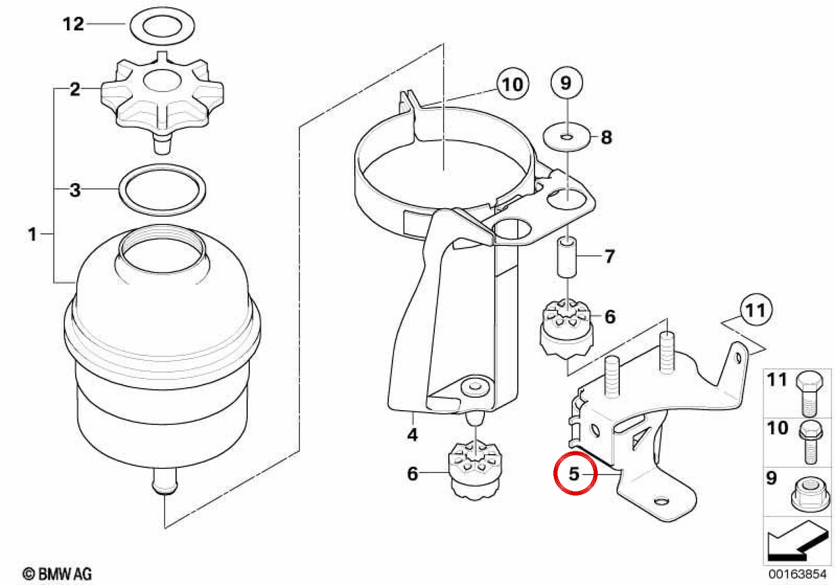 OM Dispose-huile 32416760249 pour BMW E60, E61, E63, E64. BMW d'origine.