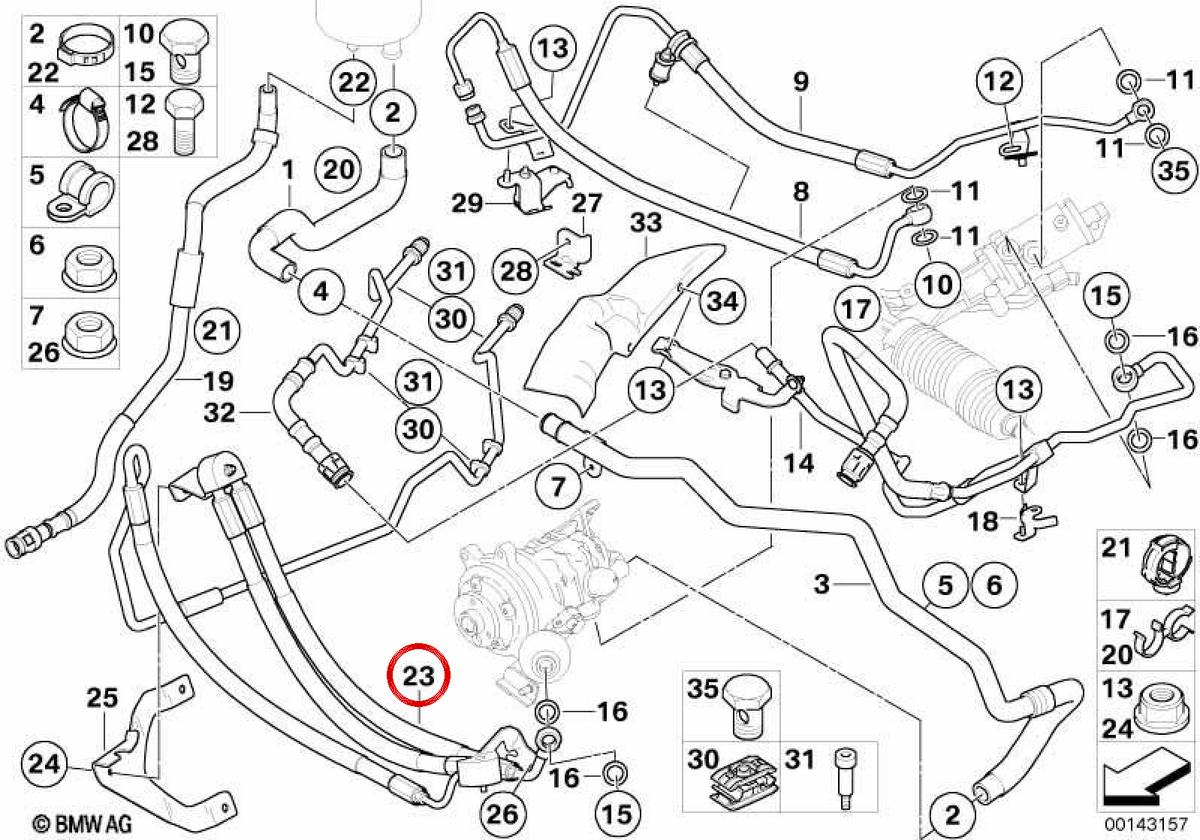 Soupchoir d'extension Dynamic Dynamic OEM 32416776273 pour BMW E60, E61, E63, E64. BMW d'origine.