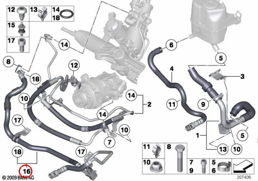 Rückgabemöhrchen -Assistent 32416778527 für BMW E60, E61, E63, E64, E65, E66, E67, E70, E71, E72. Originaler BMW -Ersatz.