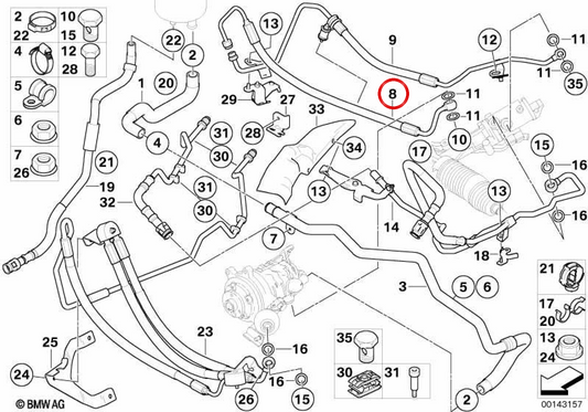 OEM -Expansionshülle 32416781781 für BMW E60, E61, E63, E64. Original BMW.