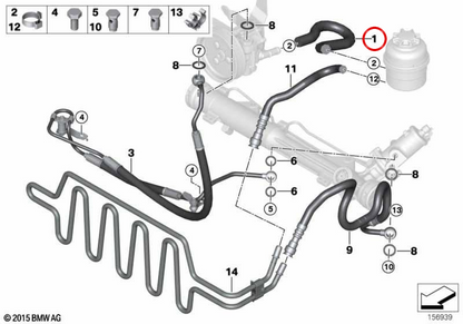 Oempirationsrohr 32416850586 für BMW E90, E90N, E91, E91N, E92, E92N. Original BMW.