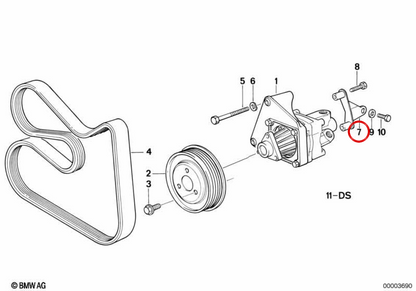 OEM fixing support 32421726976 for BMW E36. Original BMW.
