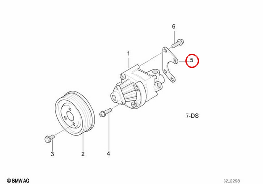 OEM -Stützplatte 3242245079 für BMW E36. Original BMW.