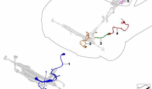 Cableado módulo actuador OEM 61129333411 para BMW F15, F16. Original BMW.