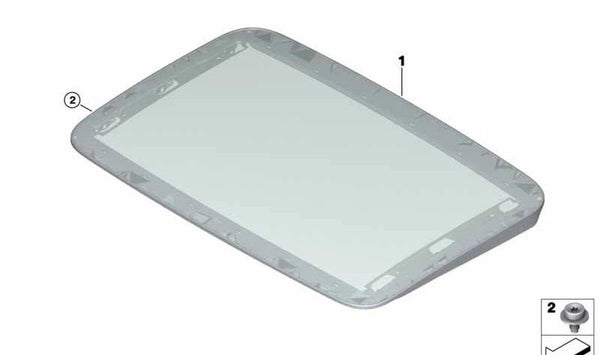 Techo de cristal OEM 54107408259 para BMW G12. Original BMW.