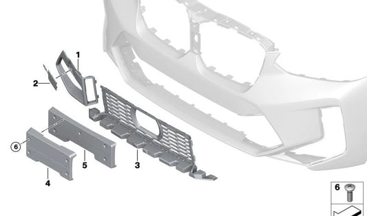Grade central inferior para BMW F97N, F98N (OEM 51118087405). BMW original