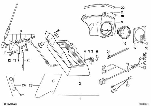 Placa base para BMW (OEM 65212303290). Original BMW.
