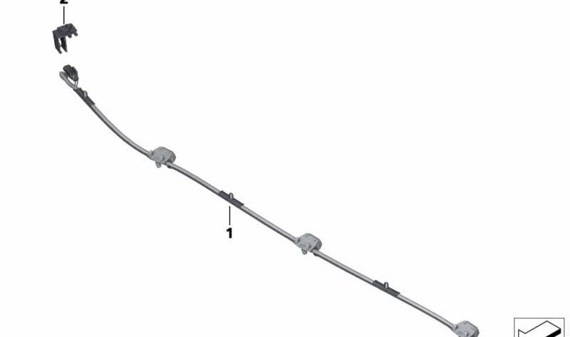 Cadena de Boquillas Lavaparabrisas para BMW Serie 5 F07, F07N (OEM 61677196950). Original BMW