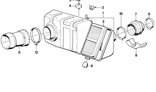 AMMISSIONE AIR AMMISSIONE 13712241592 per BMW E30 ed E28. BMW originale BMW.