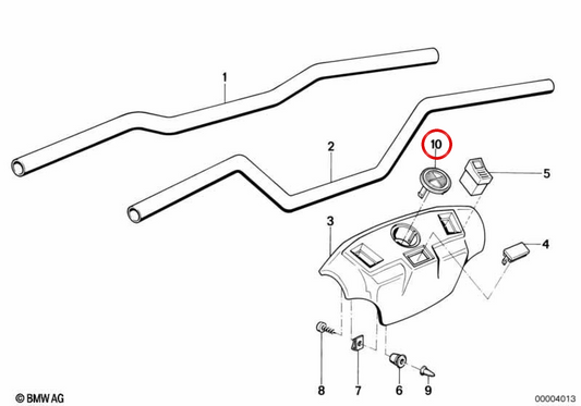 Emblema OEM 32711452470 para BMW R850, R1100, R1150, R1200. Originais BMW Motorrad.