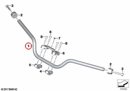 Manillar elevado delantero plata OEM 32718404209 para motos BMW F 900 R (K83, incluida A2) Original BMW Motorrad