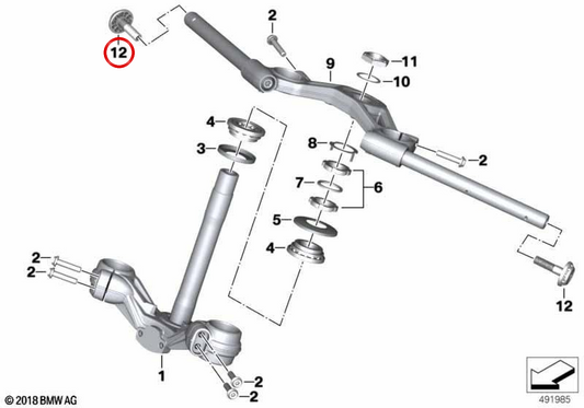 Capot OEM 32718558526 pour motos BMW R nineT Pure, Scrambler, Racer, Urban G/S... et plus encore. BMW Motorrad d'origine.