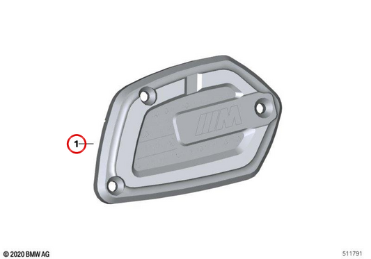 Verschlussdeckel für vorderen Bremsflüssigkeitsbehälter schwarz/silber OEM 32721539643 für BMW Motorrad S 1000 R (K63), S 1000 XR (K69). Original BMW Motorrad.