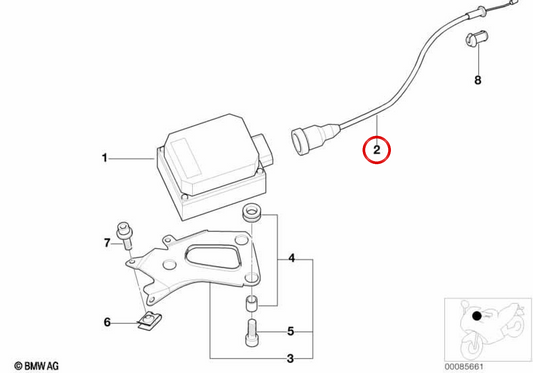 Bowden-Gaszug OEM 32731465287 für BMW K1200LT, K1200RS Motorräder. Original BMW Motorrad.