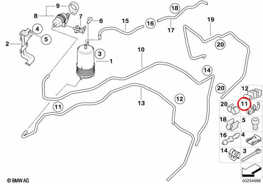 Portamansarda OEM 32732351504 per moto BMW F 650 CS, R 1200 S, HP2 Sport, R 900 RT, R 1200 RT... e altri. Originale BMW Motorrad.