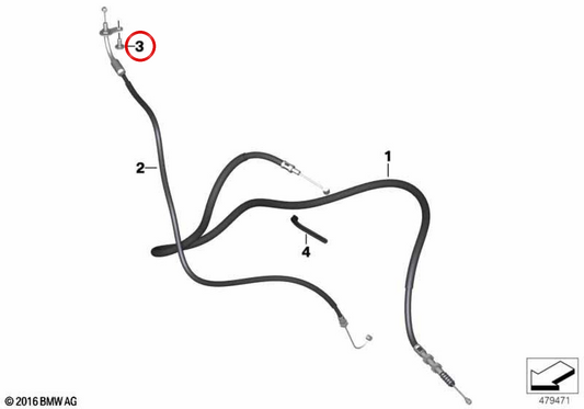 Parafuso de cabeça plana OEM 32738568192 para BMW Motorrad G 310 GS, G 310 R. Original BMW Motorrad.