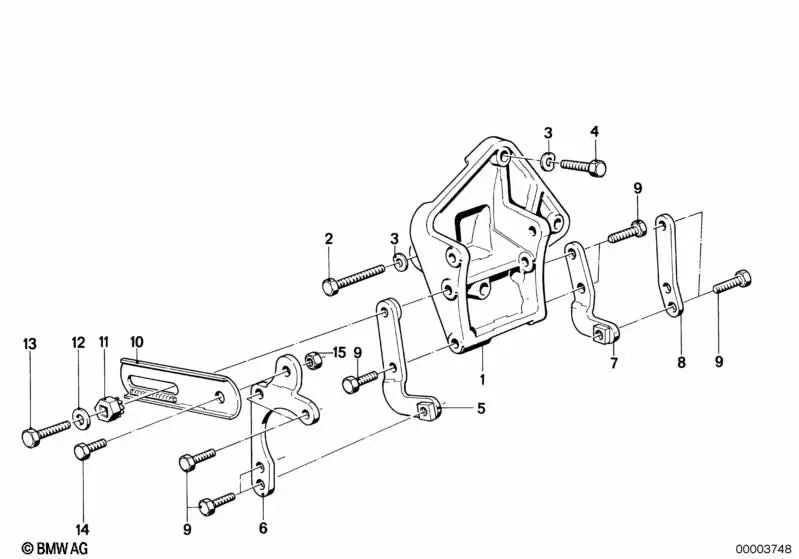 Suporte para BMW Série 3 E21, Série 5 E12, E28 (OEM 32411276987). BMW original