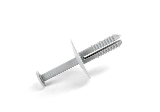 Remache plástico gris OEM 51118174184 para BMW E87, E87N, E36, E46, E90, E90N, E91, E91N, G80, G80N, G81, G81N, G22, G22N, G23, G23N, G26, G26E, G26F, G26N, G82, G82N, G83, G83N. Original BMW.