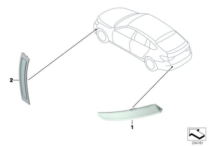 Reflector trasero izquierdo OEM 63147199647 para BMW F07 (530d, 520d, 535d xDrive, 530d xDrive...) modelos 2009-2013. Pieza original BMW.