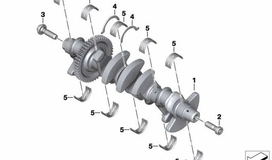 Semicojinete principal con ranura negro OEM 11218520164 para motos BMW HP4, S 1000 RR, S 1000 R, S 1000 XR, M 1000 R... y más. Original BMW Motorrad.