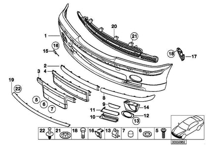Base Para Matrícula M 3Er E46 . Original Bmw Recambios