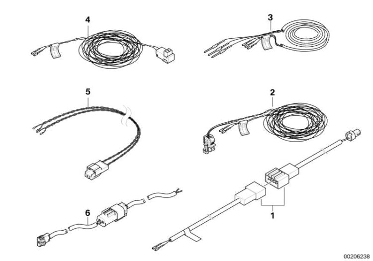 Cable de reparación OEM 61129130173 para BMW E90, E91, X5 E70, X6 E71... y más. Original BMW.