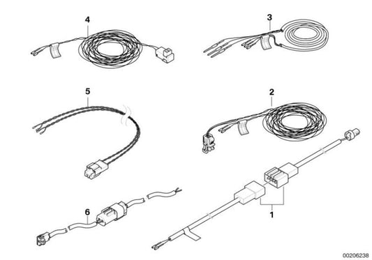 Cable de reparación OEM 61129130173 para BMW E90, E91, X5 E70, X6 E71... y más. Original BMW.