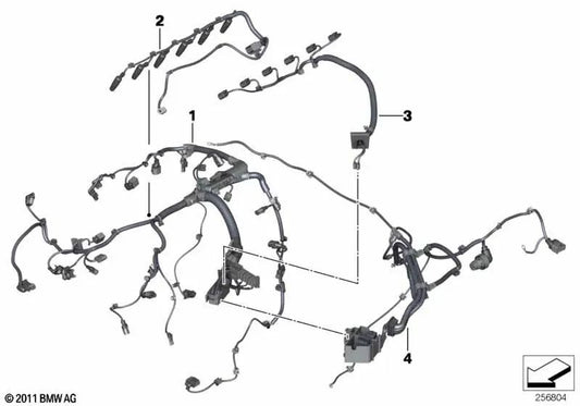 DDE -Motorkabel für BMW F25, F26 (OEM 12518598477). Original BMW