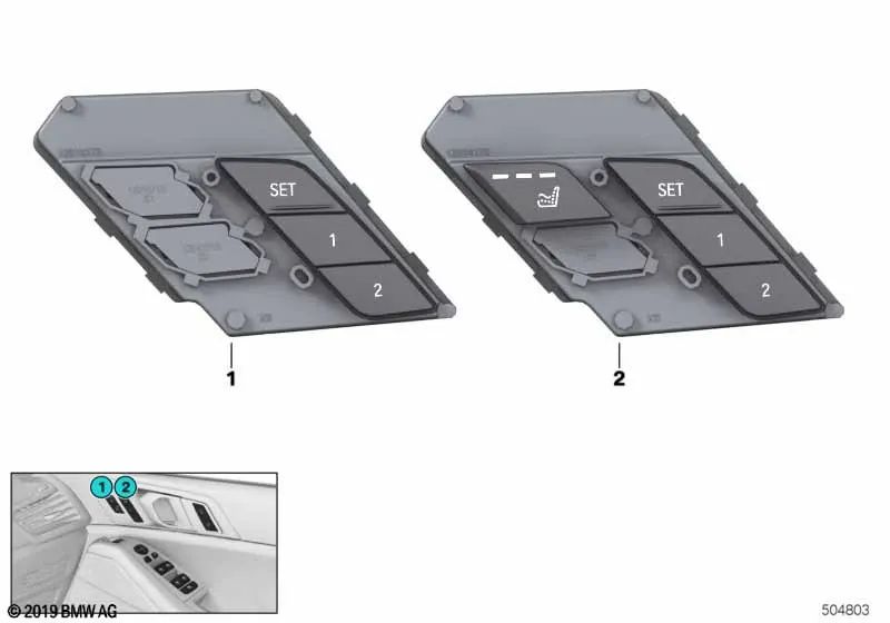Unidade de controle de função do assento direita para BMW X5 F95, G05, X6 F96, G06, X7 G07, XM G09 (OEM 61319436035). BMW original