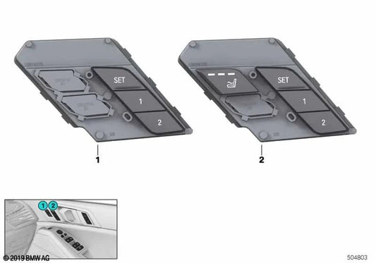 Unidade de controle de função do assento direita para BMW X5 F95, G05, X6 F96, G06, X7 G07, XM G09 (OEM 61319436035). BMW original