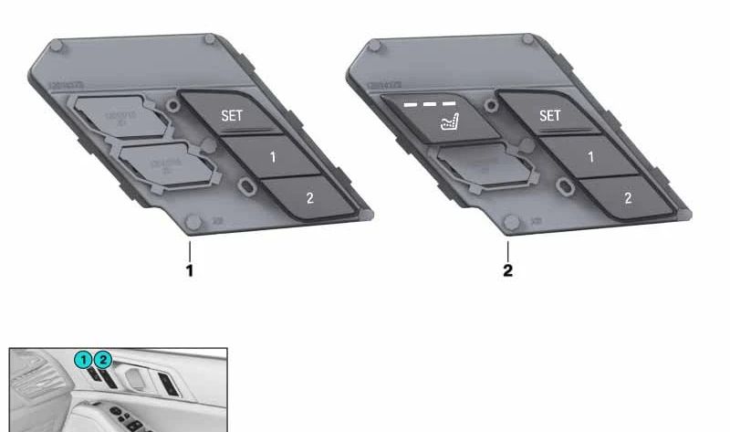 Unidad de control funciones asiento derecho OEM 61319436039 para BMW G05, F95, G06, F96, G07, G09. Compatible con modelos X5, XM y más. Función masaje. Original BMW.