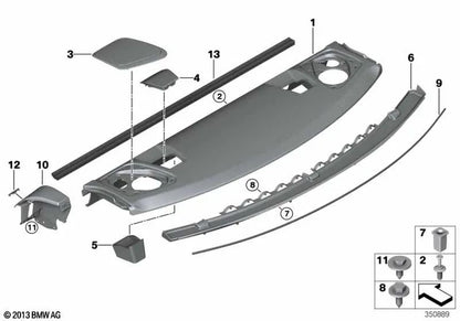 Tapa Top Tether para BMW F22, F87, F30, F35, F80, F32, F82 (OEM 51467287104). Original BMW.