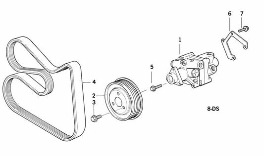 BMW Support Plate 5 E34 Série (OEM 32422243603). BMW d'origine.