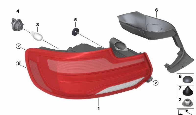 Bulb for BMW F20, F21, F22N, F23N, F87N, E46, F25, F26 (OEM 07119905328). Original BMW