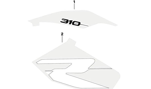Bisel decorativo para faro izquierdo OEM 51141541989 para BMW Motorrad G 310 R. Original BMW Motorrad.