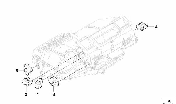 Actuador trampilla ventilación OEM 64116936715 para BMW E85, E86. Original BMW.