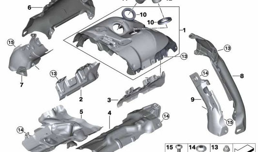OEM Turbo Turbo Protector 11659897159 für BMW G11, G12, G14, G15, G16, G05, G06, G07. Original BMW.