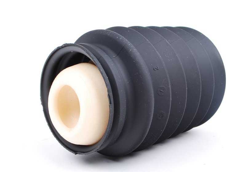 Kit de reparación con protector y tope de suspensión delantero OEM 31302290315 para BMW E46. Solo válido hasta año 09/2001. Contiene tope y tubo de protección. Original BMW.