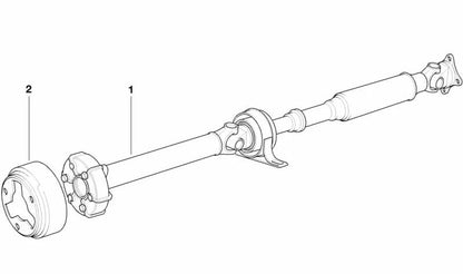 Cardán para caja de cambios manual 5 marchas OEM 26111227937 para BMW E36 316i, 318ti (modelos CG11, CG12, CS11, CS12, CG51, CG52, CG71, CG72). Longitud 1544mm. Original BMW.