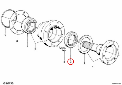 Olio con anello di sicurezza OEM 33107505602 per BMW E30, E36, E28, E34, E24, E23, E32, E38, Z1, Z3. BMW originale.