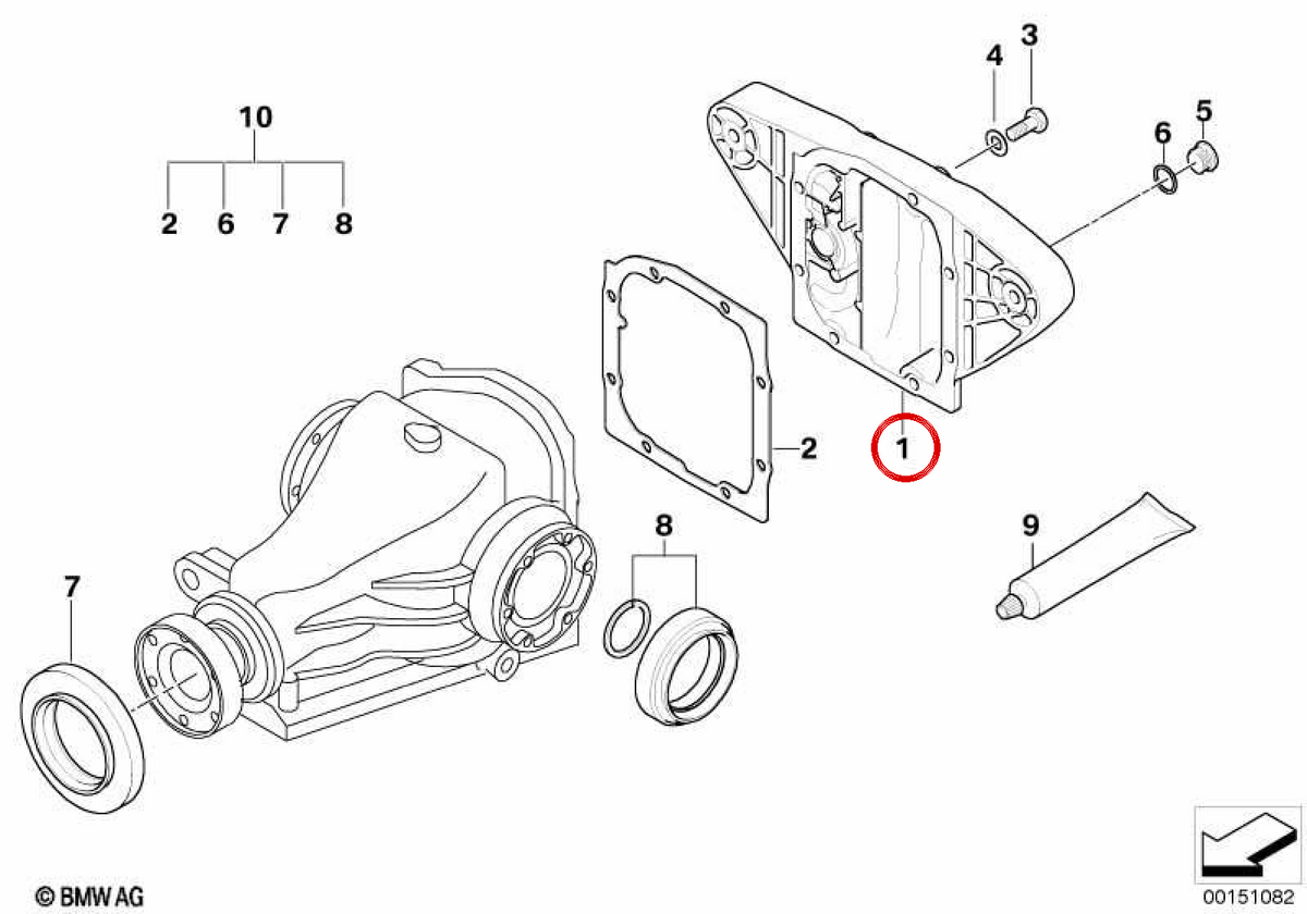 OEM -Differentialabdeckung 3311228863 für BMW E39. Original BMW.