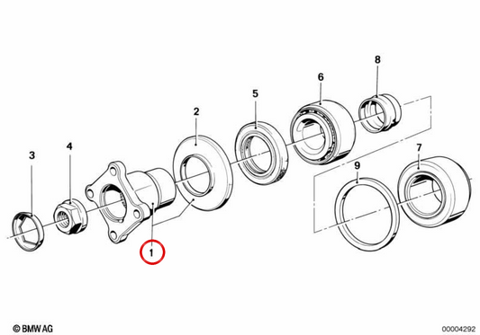 OEM transmission flange 33121204809 for BMW E21. Original BMW.