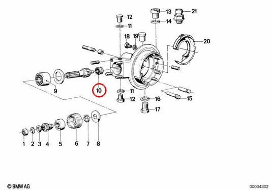 OEM -Nadel 33121230244 für BMW Motorrad R248 (R50). Original BMW Stück.