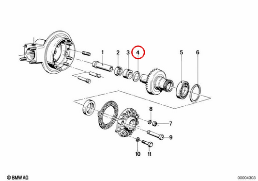 Arruela de pressão OEM 33121231239 para BMW R50. BMW genuíno.