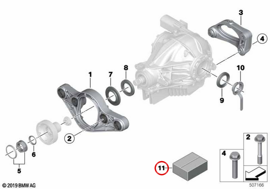 OEM Ball Angular Board 33128440721 pour BMW X5 E70, X6 E71, X5 F15, X6 F16. BMW d'origine.